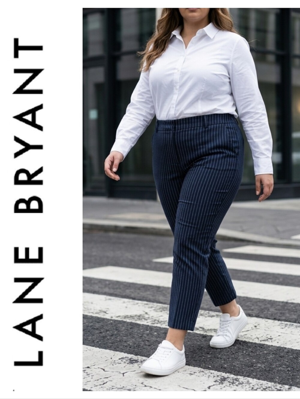 Lane Bryant The Ashley Pinstripe Trousers